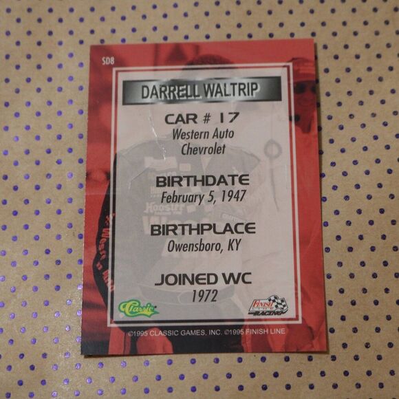 Darrell Waltrip SD8 Nascar Card - Picture 2 of 2
